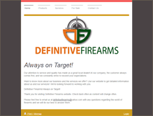 Tablet Screenshot of definitivefirearms.net